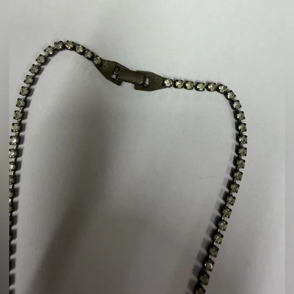 Dark Rhinestone Necklace - Picture 7 of 8
